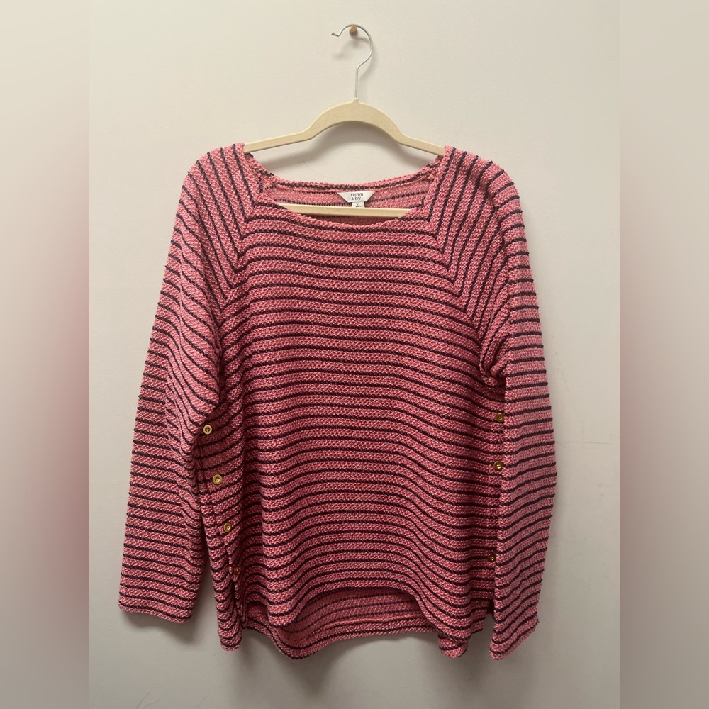 Crown and Ivy striped sweater size XL